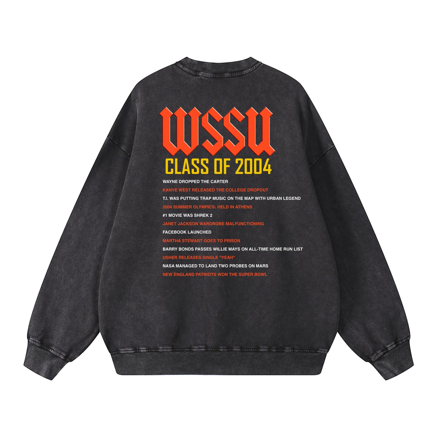 Class of 2004 Acid Wash Sweatshirt