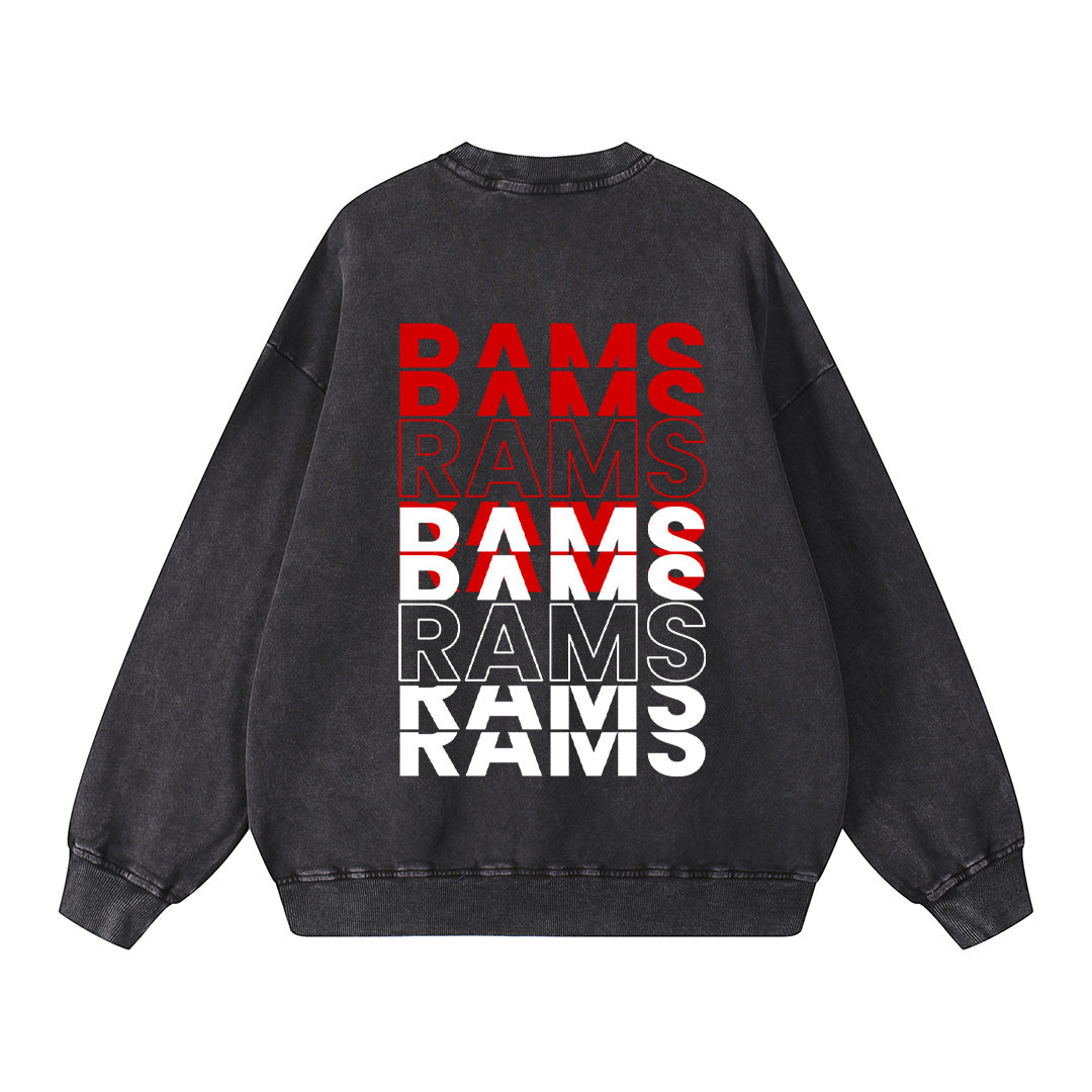 Ram Shack Acid Wash Black Sweatshirt