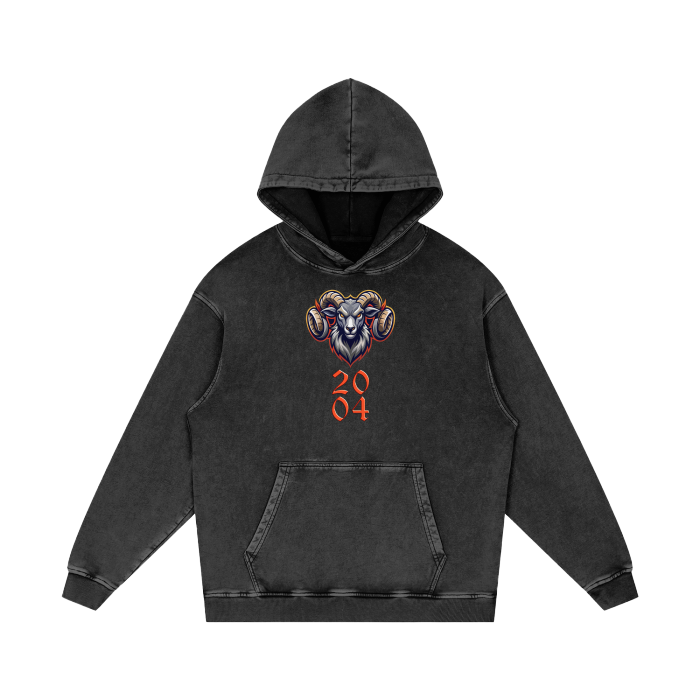 Class of 2004 Acid Wash Black Hoodie