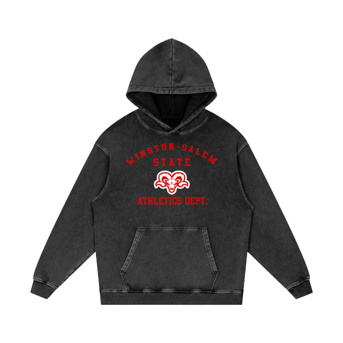 WSSU 2004 Above The Rim Black Acid Wash Hoodie