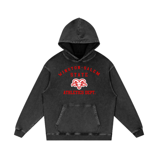 WSSU 2004 Above The Rim Black Acid Wash Hoodie