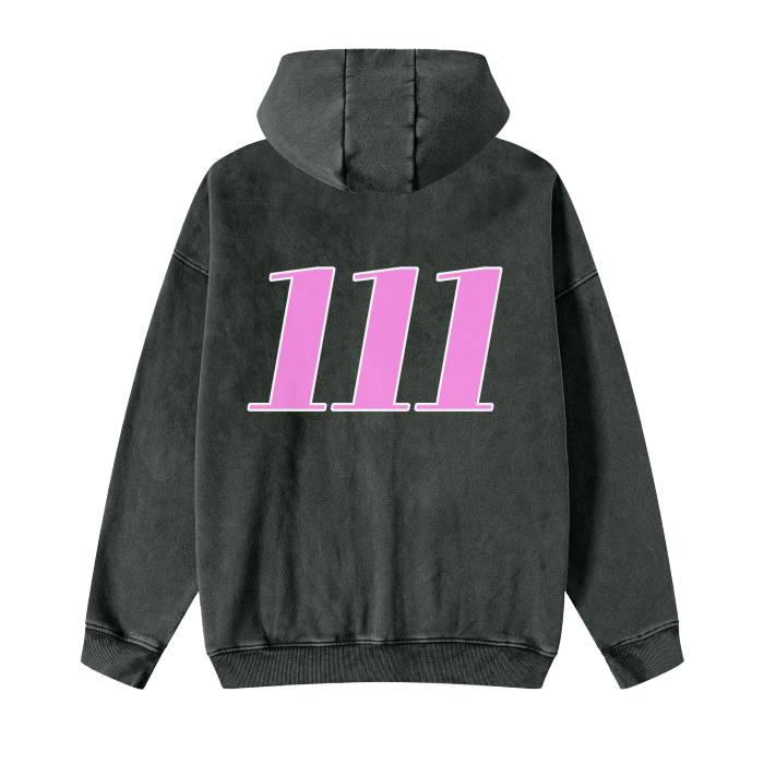 Happier Than Ever Black Acid Washed Zip Fleece  Hoodie